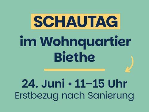 Schautag im Wohnquartier Biethe - Singles aufgepasst - große 2RW in Roßlau...