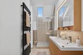 Bad mit Dusche und WC - 3 Zimmer Etagenwohnung zum Kaufen in Karlsruhe / Oststadt