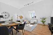 Wohn-und Esszimmer - 3 Zimmer Etagenwohnung in Karlsruhe / Oststadt