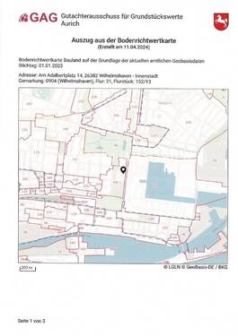 Bodenrichtwertkarte Adalbertplatz 14 (1) - 