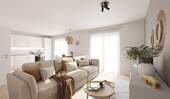 Lichtdurchfluteter Wohnbereich dank bodentiefer Fe - Einfamilienhaus mit Gartenterrasse und zwei Stellplätzen