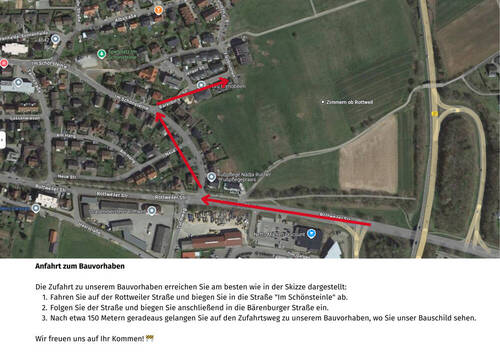 Anfahrt - 5 Zimmer Reihenmittelhaus in Zimmern ob Rottweil