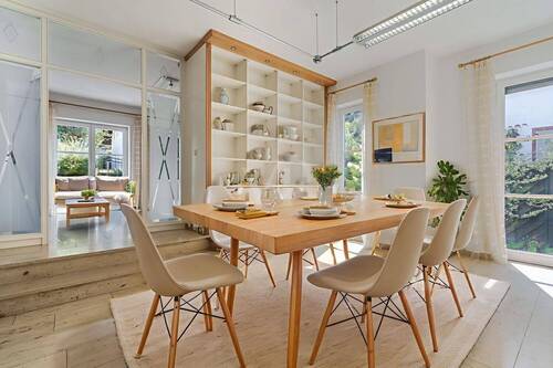 Beispielmöblierung als Essbereich im Vorderhaus - 