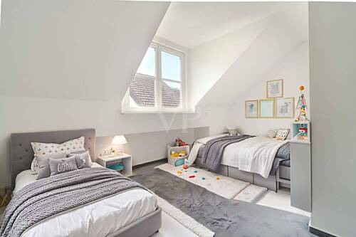 Beispielmöblierung Kinder- oder Gästezimmer im Vorderhaus - 