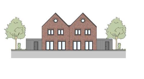 Ansicht Süd-Westen - 4 Zimmer Doppelhaushälfte zum Kaufen in Twistringen