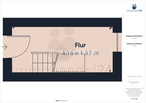 Flur im EG zum OG - 