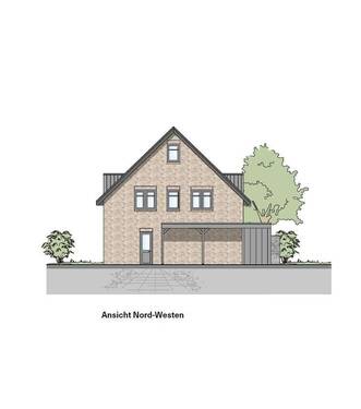 Ansicht Nord-Westen - 4 Zimmer Doppelhaushälfte zum Kaufen in Twistringen