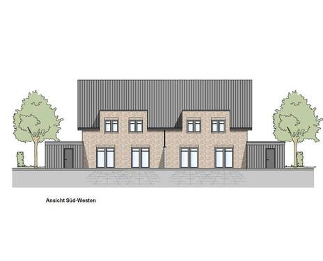 Ansicht Süd-Westen - 4 Zimmer Doppelhaushälfte in Twistringen