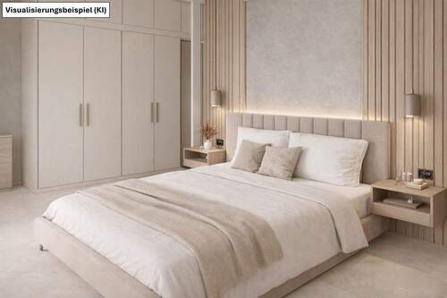 Schlafzimmer mit Gartenblick - 