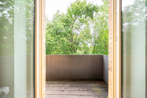 Balkon Blick auf den jüdischen Friedhof - 