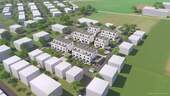 Ditzingen_Vogelperspektive Neu - Reihenendhaus mit 115,00 m² in Ditzingen zum Kaufen