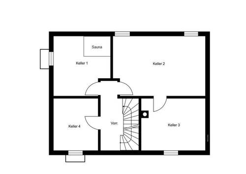 Kellergeschoss - nicht maßstabsgetreu - 
