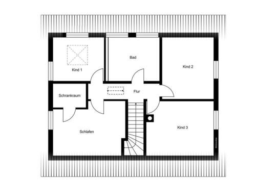 1- Obergeschoss - nicht maßstabsgetreu - 