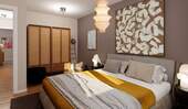 Helles und komfortables Schlafzimmer - 5 Zimmer Einfamilienhaus in Berlin