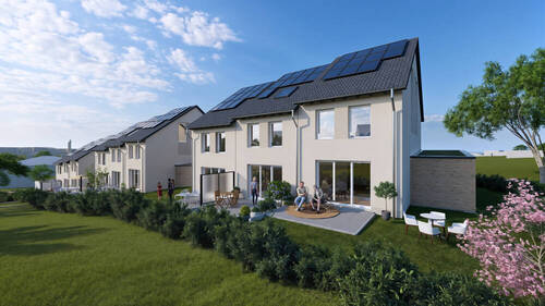 Zimmern oR_Garten_20250429 - 100 % regenerativ: Modernes Effizienzhaus mit 137 m² Wohnfläche inkl. Grundstücksanteil!