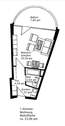 Grundriss 33,96 qm - Etagenwohnung mit 34,00 m² in Augsburg zum Kaufen