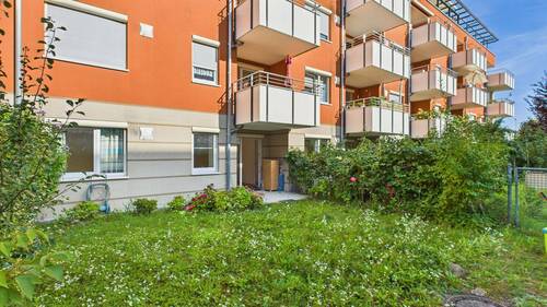 Ansicht Gebäude und Garten.jpg - Barrierefreie Gartenwohnung im Albaretto