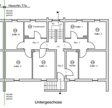 Untergeschoss Haus 77a - 