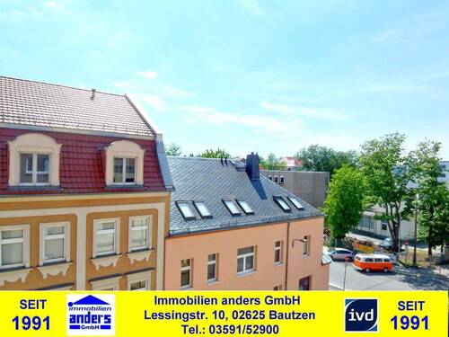 Blick vom Balkon.jpg - Moderne 3-Raum-Wohnung mit Balkon in Bautzen