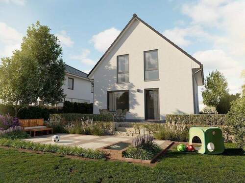1 - FürDich-Gartenansicht.jpg - 4 Zimmer Einfamilienhaus in Hoyerhagen