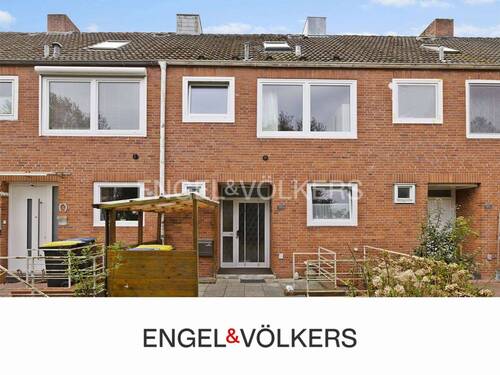 Titelbild mit Logo - Gut vermietetes Reihenhaus in Langenhorn