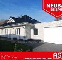 Musterhaus! Weißer Neubaubungalow in ruhiger Sackgassenlage mit Blick auf einen Grünstreifen! - Herzlake