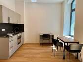 Wohnbereich mit EBK - 1 Zimmer Terrassenwohnung in Nürnberg