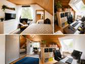 Schlafzimmer mit einer Bürofunktion - 