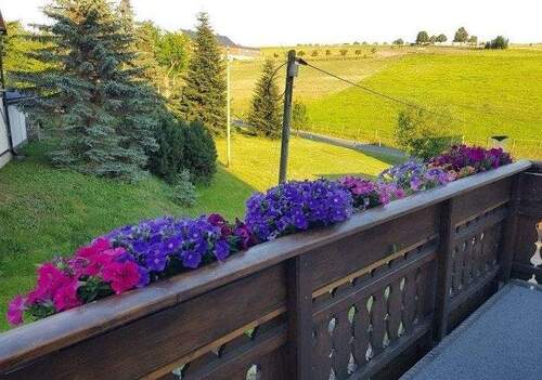 Blick vom Südbalkon 1.OG - 4 Zimmer Reihenendhaus in Rabenau