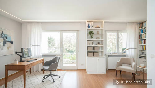 Arbeitszimmer visualisiert - 