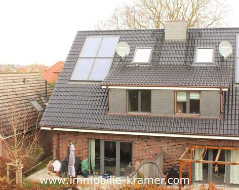 Südansicht - Hochwertige (fast noch) Neubau-Doppelhaushälfte in Elbnähe