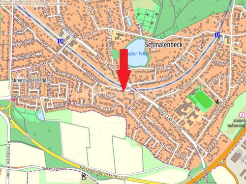 Lageplan - 3 Zimmer Etagenwohnung in Großhansdorf