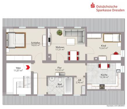 Obergeschoss (Wohnung) - 
