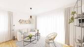 Das Wohnzimmer der Eigentumswohnung - 