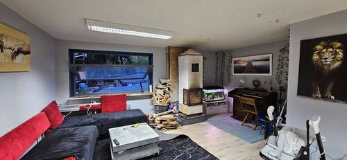 Wohnzimmer im Obergeschoss - Teilansicht 1 - Doppelhaushälfte mit 168,00 m&sup2; in Hamburg zum Kaufen