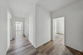 Flur mit Blick auf Wohn- und Kinderzimmer - 
