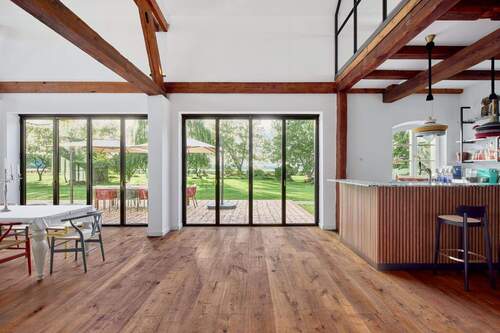 Blick vom Wohnraum in den Garten - Bauernhaus, Landhaus mit 514,00 m² in Bad Belzig zum Kaufen