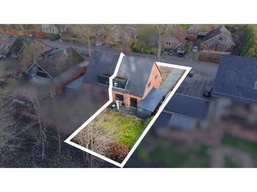 Rückansicht / Grundstück - Doppelhaushälfte mit 137,40 m&sup2; in Groß Kummerfeld zum Kaufen