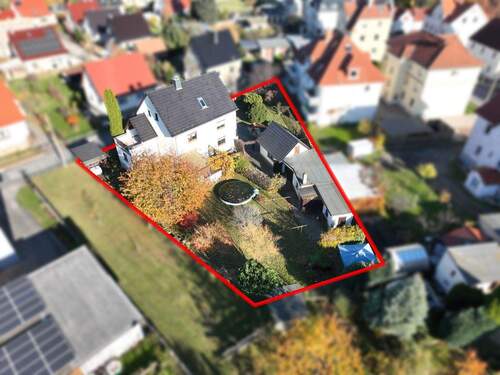 Grundstück-Luftbild - 6 Zimmer Einfamilienhaus zum Kaufen in Doberschau-Gaußig