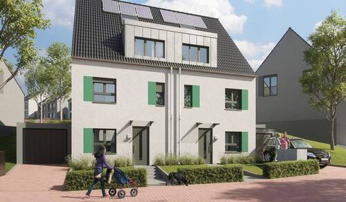 Familiengerechtes Doppelhaus als Effizienzhaus 55 - 