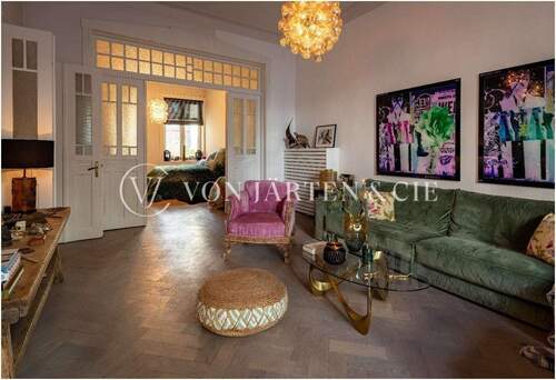 Wohnzimmer - Etagenwohnung mit 189,00 m&sup2; in Hamburg zum Kaufen