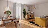 Ein Raum für gemeinsame Stunden – das Wohnzimmer öffnet sich zum Garten und lädt zum Ankommen ein - Modernes Wohnen mit Komfort - 473.900,00 EUR Kaufpreis, ca.  80,00 m² Wohnfläche