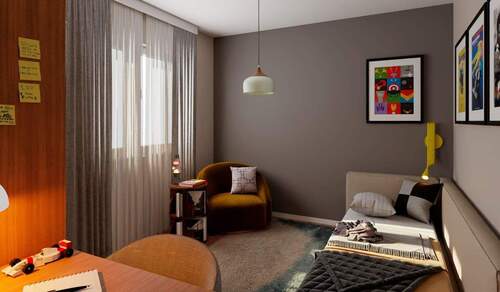 Hier ist Platz für kleine Ideen und großes Spielen, das Kinderzimmer ist vielseitig und hell - 3 Zimmer Etagenwohnung in Berlin