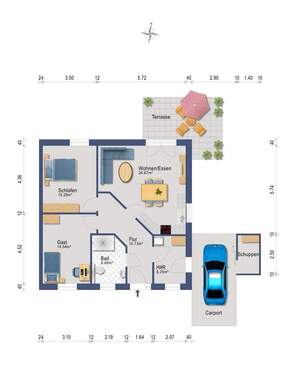 (Darstellung und Maßangaben sind ohne Gewähr) - 
