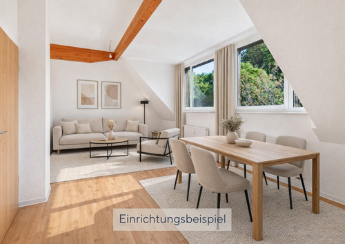 Wohn-Esszimmer (KI-generiert).png - 1 Zimmer Etagenwohnung in Witten