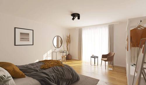 Helles und komfortables Schlafzimmer - 
