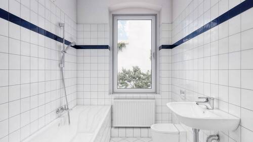 Bad Ist-Zustand (Visualisierung) - Etagenwohnung mit 48,70 m² in Berlin zum Kaufen