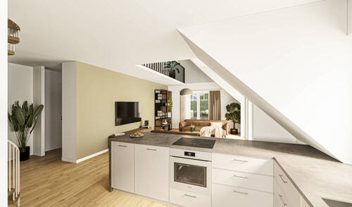 Esszimmer-Wohnzimmer mit Galerie, Whg. 3 - 