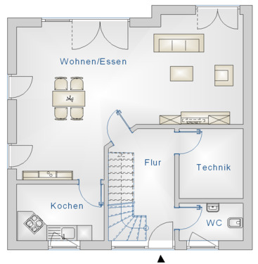 Erdgeschoss - 6 Zimmer Einfamilienhaus in Leidersbach