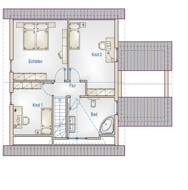 Dachgeshoss - Einfamilienhaus mit 120,00 m² in Leidersbach zum Kaufen